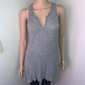 Brandy Melville Gray Ribbed Tunic Tank Top Beach Swim Cover Up OS